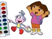 Dora The Explorer Coloring Book Online Girls Games on NaptechGames.com