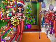 Dotted Girl Christmas Shopping Online Dress-up Games on NaptechGames.com