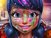 Dotted Girl New Year Makeup Online Dress-up Games on NaptechGames.com