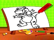 Easy Kids Coloring Dinosaur Online Art Games on NaptechGames.com