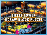 Eiffel Tower Jigsaw Block Puzzle Online board Games on NaptechGames.com
