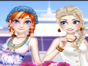 Ella and Anna Spring Break Online Dress-up Games on NaptechGames.com