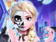 Elsa Halloween Party Tattoo Online Girls Games on NaptechGames.com