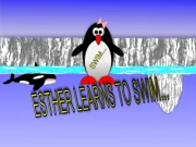 Esther the penguin. Learn to swim. Online arcade Games on NaptechGames.com
