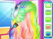 Fashion Rainbow Hairstyle Design Online Girls Games on NaptechGames.com