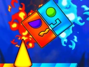 Fire And Water Geometry Dash Online Agility Games on NaptechGames.com