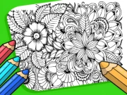 Flowers Coloring Game for Adults Online puzzles Games on NaptechGames.com