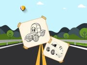 Funny Cars For Kids Coloring Online Puzzle Games on NaptechGames.com