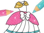 Glitter Dress Coloring Online Girls Games on NaptechGames.com