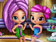 Glittery Genies Realife Sauna Online Dress-up Games on NaptechGames.com