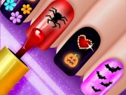 Glow Halloween Nails Online Girls Games on NaptechGames.com