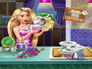 Goldie Dish Washing Online Dress-up Games on NaptechGames.com