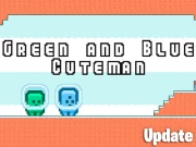 Green and Blue Cuteman Online Arcade Games on NaptechGames.com