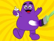 Grimace Shake Coloring Book Online Puzzle Games on NaptechGames.com