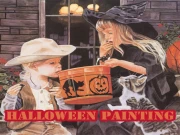 Halloween Painting Slide Online Puzzle Games on NaptechGames.com
