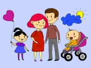 Happy Family Coloring Book Online Puzzle Games on NaptechGames.com