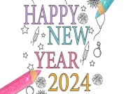 Happy New Year 2024 Coloring Game Online arcade Games on NaptechGames.com