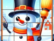 Happy Snowman Puzzle Online Puzzle Games on NaptechGames.com