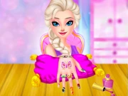 Ice Queen Princess Nails Salon Online Puzzle Games on NaptechGames.com