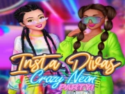 Insta Divas Crazy Neon Party Online Girls Games on NaptechGames.com