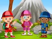 Kids Camping Hidden Stars Online Puzzle Games on NaptechGames.com
