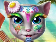 Kitty Beach Makeup Online Dress-up Games on NaptechGames.com