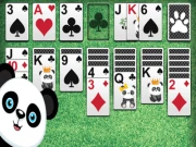 Klondike Solitaire Panda Online board Games on NaptechGames.com