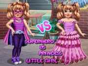 Little Girl Superhero Vs Princess Online Dress-up Games on NaptechGames.com