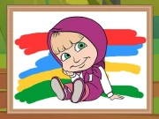 Masha and the Bear Coloring Book Online Puzzle Games on NaptechGames.com