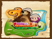 Masha and The Bear dinosaur Online Puzzle Games on NaptechGames.com
