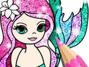 Mermaid Coloring Book Glitter Online Girls Games on NaptechGames.com