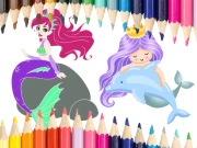 Mermaid Coloring Book Online Puzzle Games on NaptechGames.com