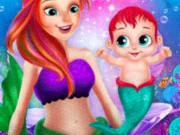 Mermaid Newborn Baby Care Online Girls Games on NaptechGames.com