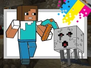 Minecraft Coloring Pages Online Puzzle Games on NaptechGames.com