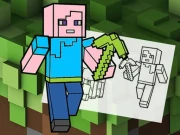 Minecraft Fun Coloring Book Online Puzzle Games on NaptechGames.com