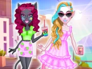 Monster Girls Summer Vacation Online Girls Games on NaptechGames.com