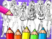 Monster High Coloring Book Online Puzzle Games on NaptechGames.com
