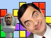 Mr Bean &amp; Skibidi Tetris Online Puzzle Games on NaptechGames.com