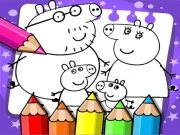 Peppa Pig Coloring Book Online Puzzle Games on NaptechGames.com