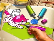 Pets Coloring Book Online Dress-up Games on NaptechGames.com