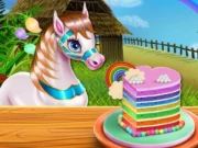 Pony Cooking Rainbow Cake Online Cooking Games on NaptechGames.com