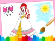 Princess Coloring Glitter Online Girls Games on NaptechGames.com