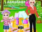 Princess Family Picnic Day Online Care Games on NaptechGames.com