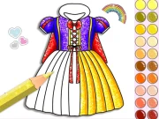 Princess Glitter Coloring Online Girls Games on NaptechGames.com