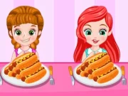 Princess Hotdog Eating Contest Online Dress-up Games on NaptechGames.com
