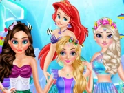 Princess Mermaid Style Makeup Online Dress-up Games on NaptechGames.com