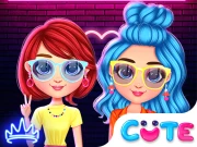 Rainbow Girls Neon Fashion Online Girls Games on NaptechGames.com