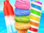 Rainbow Ice Cream And Popsicles Online Girls Games on NaptechGames.com