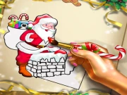 Santa Christmas Coloring Online Dress-up Games on NaptechGames.com