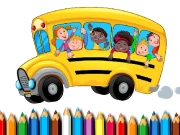 School Bus Coloring Book Online Art Games on NaptechGames.com